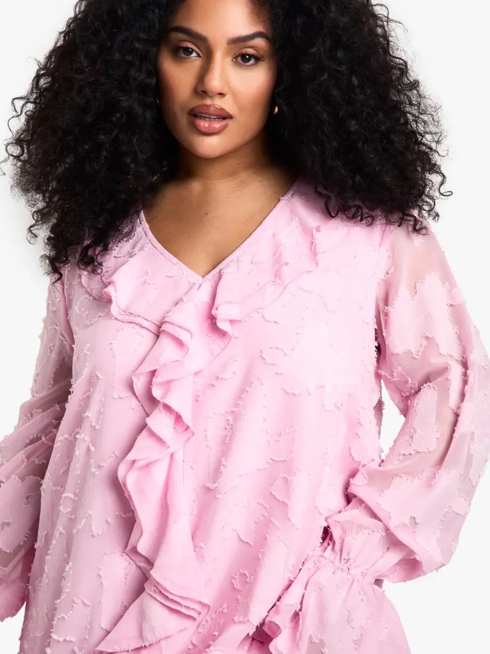 Plus Size Burnout Floral Shift Dress - Picture 4 of 8